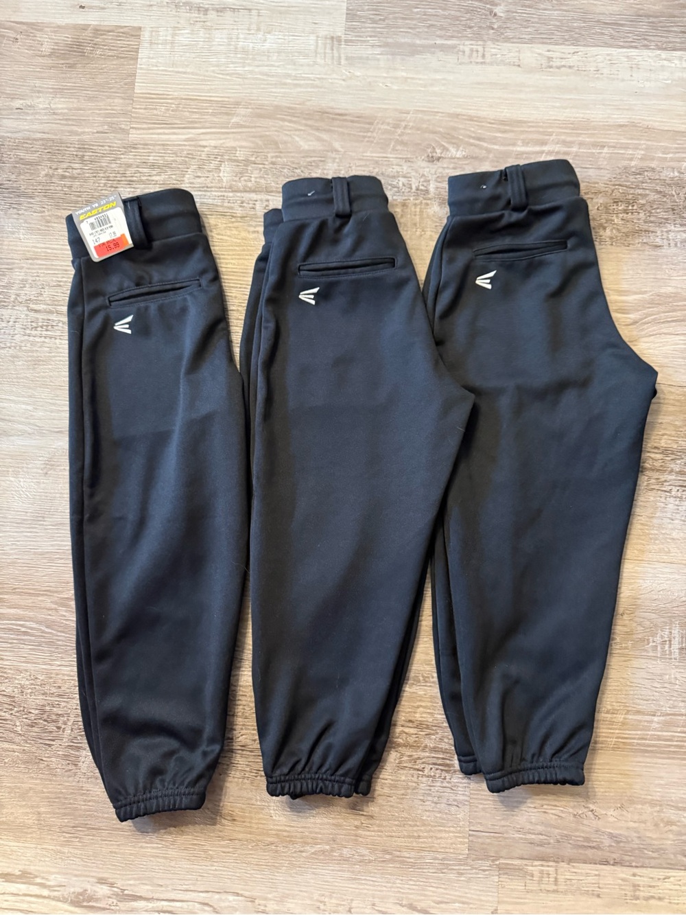 Boys Youth Easton Black Baseball Pants Bundle Size S, M and L